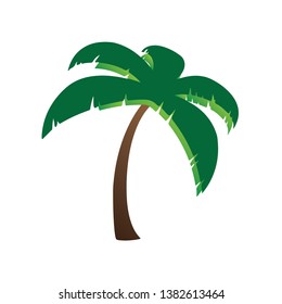 Vector color coconut tree symbol