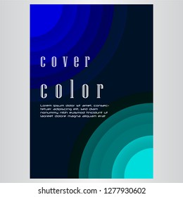 Vector color cover with rounds