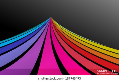 Vector color design background illustration - Abstract rainbow colored shape background illustration