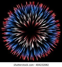 Vector color design with a burst. Holiday fireworks