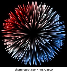 Vector color design with a burst. Holiday fireworks