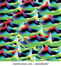 vector color design of fish texture, colorful background, green, red, blue, yellow