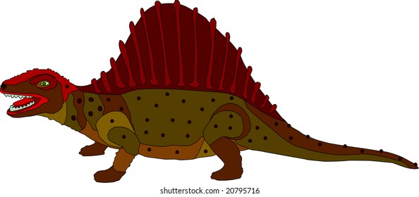 vector - color dino  isolated on white background