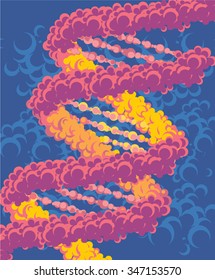Vector color DNA molecule. 