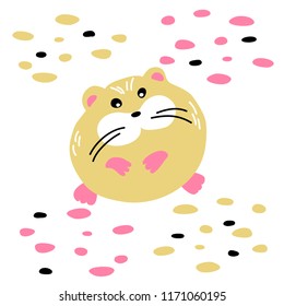 vector color domestic rodent mouse hamster animal simple childish for your paper textile design
