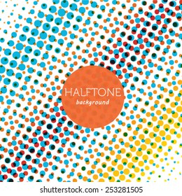 Vector color dot background.