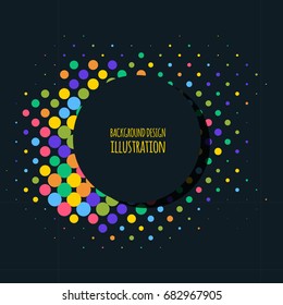 Vector color dot background. Abstract illustration