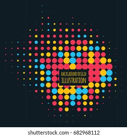 Vector color dot background. Abstract illustration