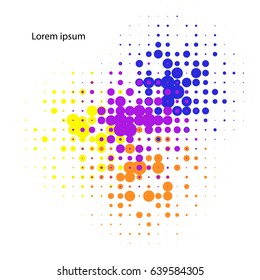 vector color dot background. halftone effect