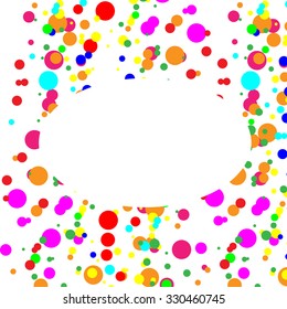 Vector of color dots on white background