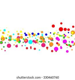 Vector of color dots on white background