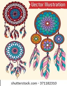 Vector color dreamcatcher.