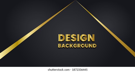 Vector color elegant abstract geometric banner with gold shapes.