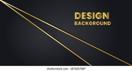 Vector color elegant abstract geometric banner with gold shapes.
