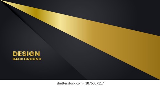 Vektorfarben elegantes abstraktes geometrisches Banner mit goldenen Formen.