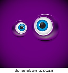 Vector color eye design cartoon concept