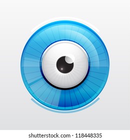 Diseño de ojos de color vectorial. Concepto de alta tecnología