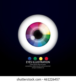 Vector color eye design.vector illusttration