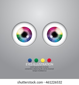 Vector color eye design.vector illusttration