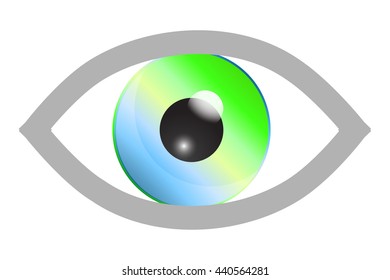 Vector color eye. Illustration