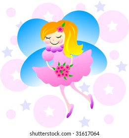 Vector color fairy