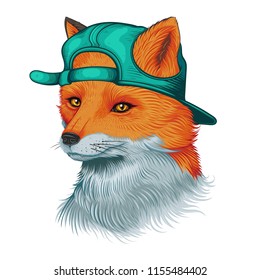 Vector Color Fashion Fox Illustration