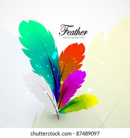 Vector color feather background