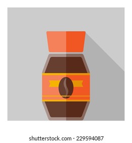 Vector  color flat coffee bottle template. Eps10