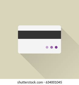 Vector color flat credit card icon. Business collection