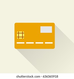 Vector color flat credit card icon. Business collection