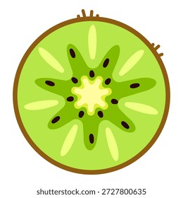 Ícone de design plano de cor de vetor - Kiwi Fruit