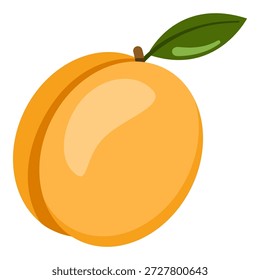 Vektorfarbe Flaches Design Symbol von Aprikose