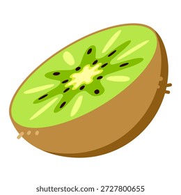 Ícone de design plano de cor de vetor de Kiwi Fruit
