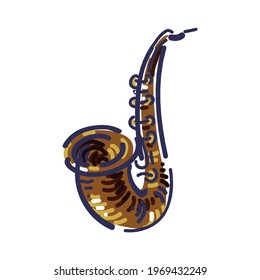 vector color flat design tuba wind instrument vector illustration white background in EPS10