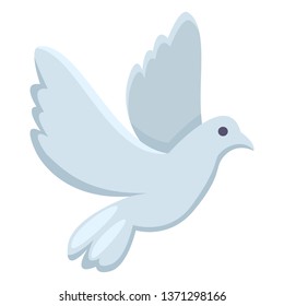 Vector Color Flat Flying Pigeon Icon