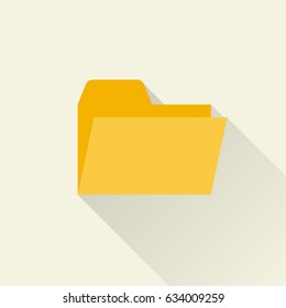 Vector color flat folder icon. Business collection