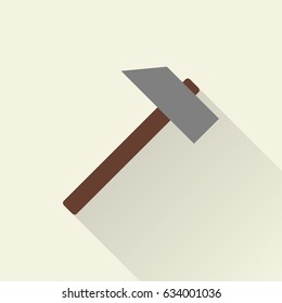 Vector color flat hammer icon. Business collection