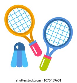 vector color flat icon for badminton 