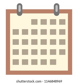 Vector Color Flat Icon - Flip-Flop Calendar