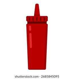 Vektorfarbe flaches Symbol - Ketschup-Flasche