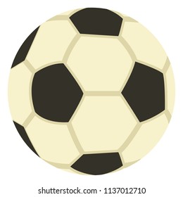 Vector Color Flat Icon - Soccer Ball. Football Logo.