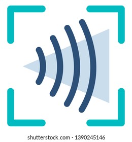 Vector Color Flat Icon - Voice Recognition
