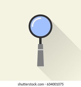 Vector color flat magnify icon. Business collection
