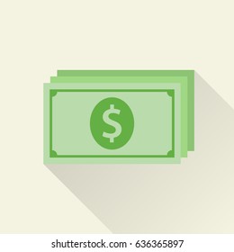 Vector color flat money icon. Business collection