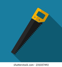 Vector color flat saw. Industrial equipment. Eps10