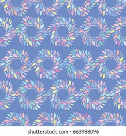 Vector color floral pattern. Geometric background