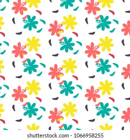 vector color flowers pattern