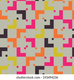 Vector color geometric seamless pattern