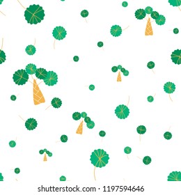 vector color  green palm tree simple scandinavian style doodle childish for your paper textile design seamless  repeating