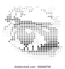 Vector Color Halftone Eye.Color Halftone.Eye.Color halftone Eye.Polka Dots Vector Eye isolated on White Background.Retro Eye.Black and White Eye.Look.Looking Eye.